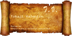 Tokaji Valentin névjegykártya